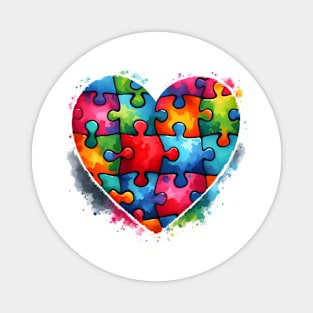 Puzzle Heart Autism Awareness Gift for Birthday, Mother's Day, Thanksgiving, Christmas Magnet